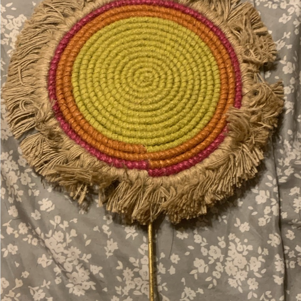 Vibrant Woven Wall Art with Fringe